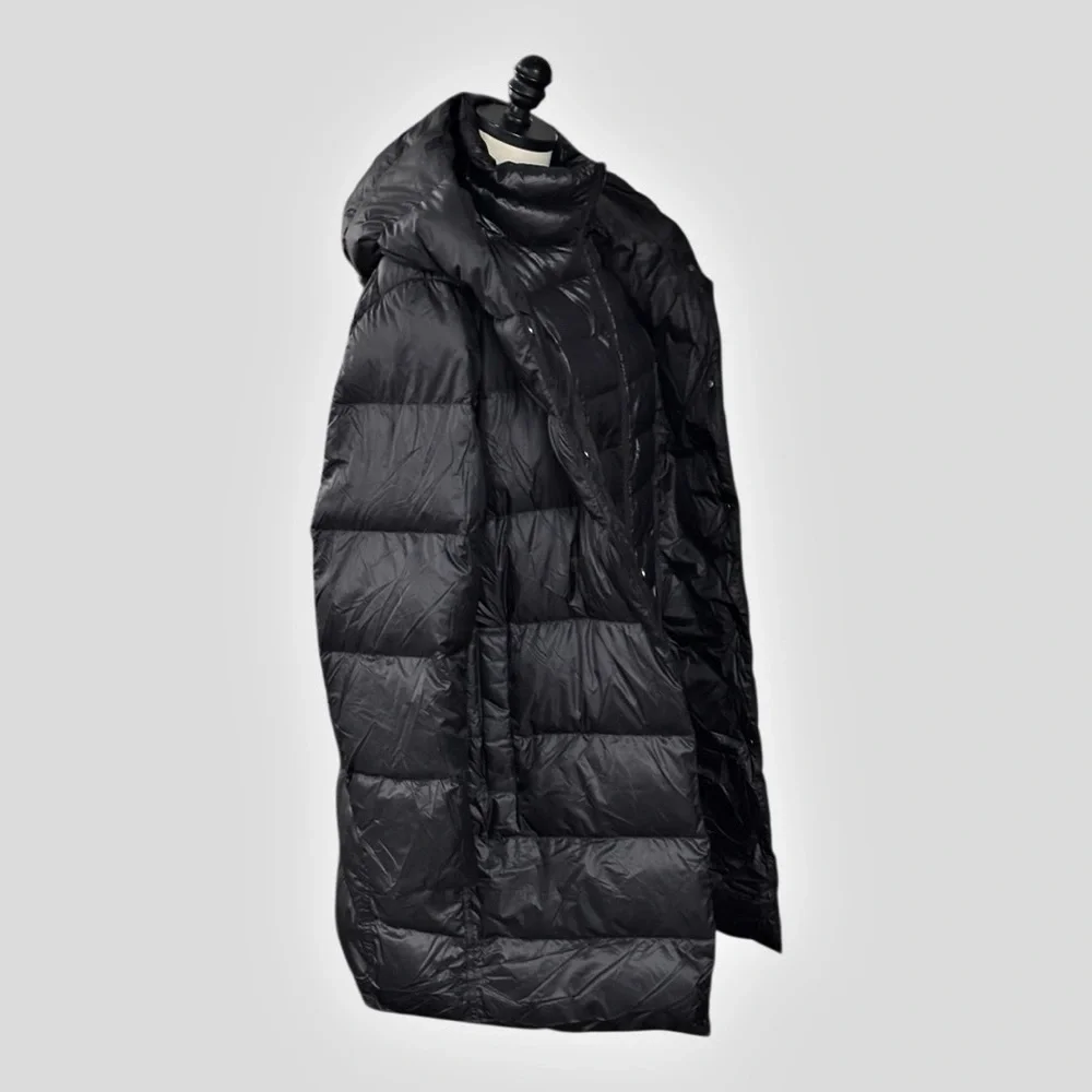 Athleta Lofty Down Long Winter Puffer Coat Black | Large - Picture 5 of 15